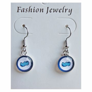Oorbellen klompje delftsblauw 