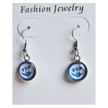 Oorbellen tulpjes delftsblauw