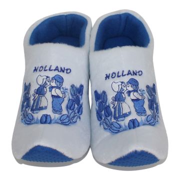 Delfts blauwe Klompsloffen "Kussend Paar" 