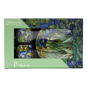 Espresso set, Vincent van Gogh, "Irises"