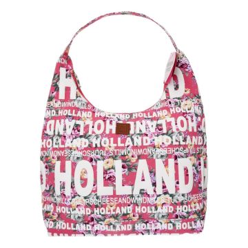 Schoudertas Julia L Holland Bloemen in roze van Robin Ruth