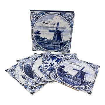 Holland Wenskaarten Set - Delfts Blauw Design