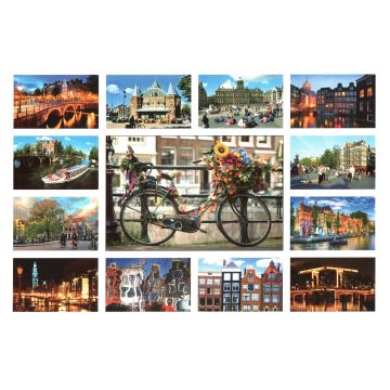 Postkaart de stad Amsterdam