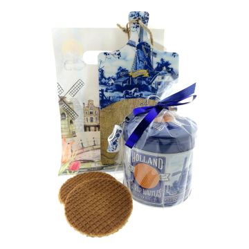 Stroopwafel Cadeau met Kaasplank Molen