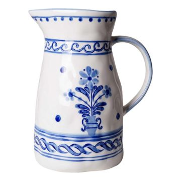 Kan Majolica - Bloemmotief - 21 cm