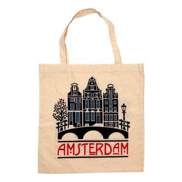 Shopper - Katoen "Amsterdam Canalhouses"