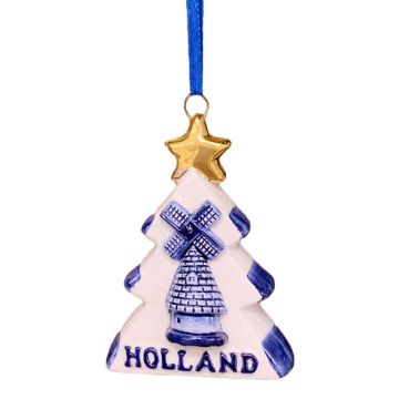 Delfts Blauwe Kerstboom Kersthanger