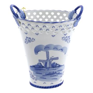 Vase Tulips Relief Mill landscape, 14 cm