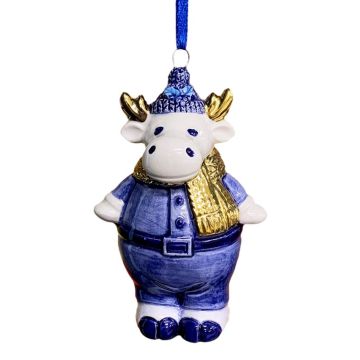 Christmas pendant Delft blue Reindeer