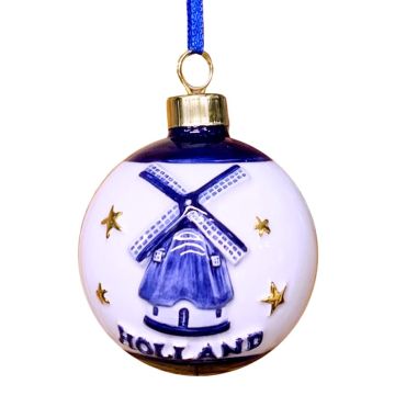 Christmas ball "Mill with Golden Stars"