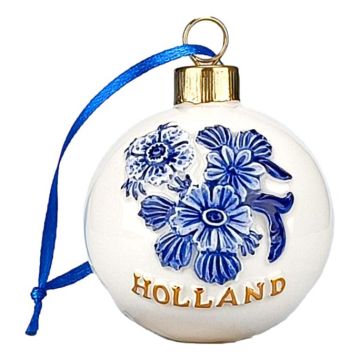 Kerstbal "Bloemen Holland"