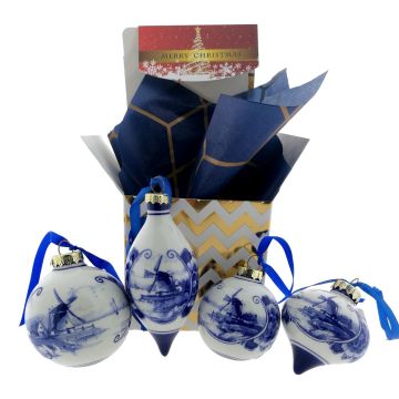Dutch Christmas Baubles in Gift Box