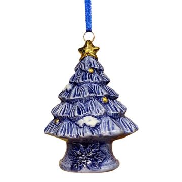 Kersthanger "Kerstboom met gouden ster"