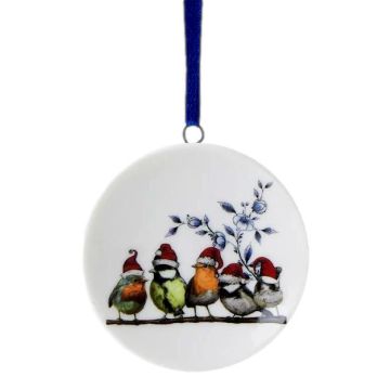 Kerstornament Bosvogels, 6 cm