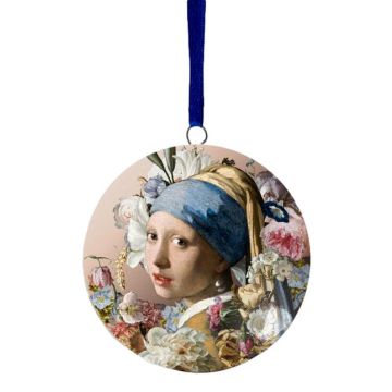 Christmas ornament Girl with a Pearl Earring, 6 cm