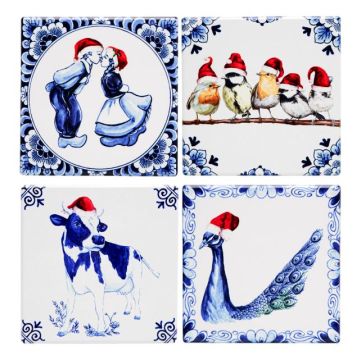 Onderzetters Kerstmis  - 4 stuks