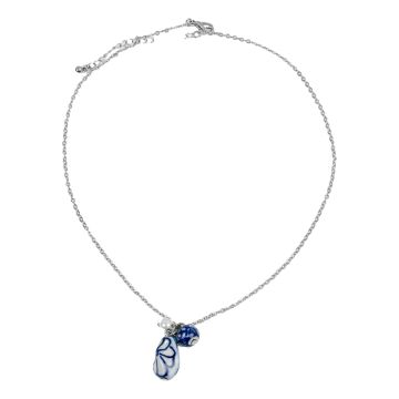 Ketting Barones - Delfts blauw - Keramiek - 43-50 cm