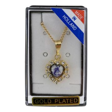 Ketting Goud "Molen DB Hart met Kristallen"