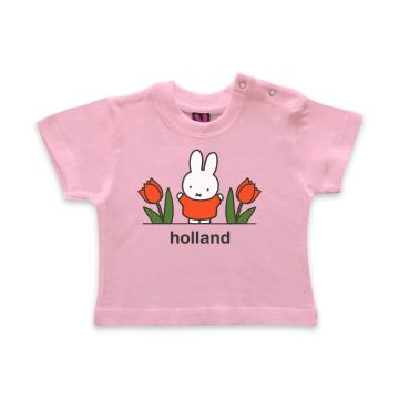 Nijntje Baby T-Shirt Roze met Tulpen