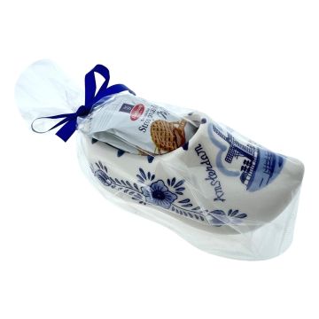 Klompje met mini stroopwafels - 15 cm