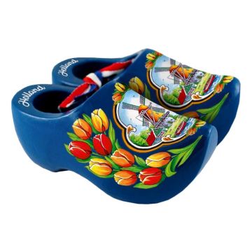 Blauwe Souvenir Klompen - 14 cm