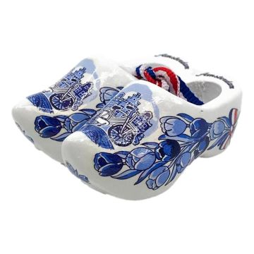 Set wooden clogs Amsterdam 6 cm, Delft blue