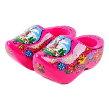 Set houten klompjes 14cm, Cyclaam