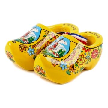 Set wooden clogs 8 cm, Yellow