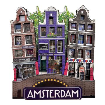 Amsterdamse Grachtenhuisjes Koelkastmagneet, Groot