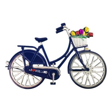 Koelkastmagneet "Fiets Blauw - I Love Holland"