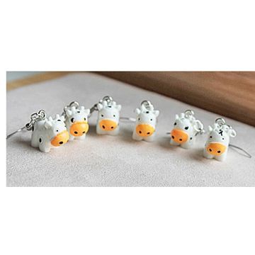 Oorbellen koetjes, per set 