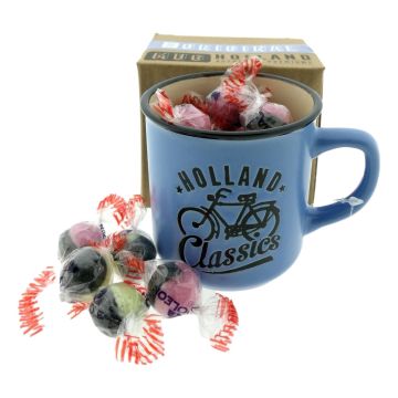 Snoep in Koffiekopje "Holland Blauw" 