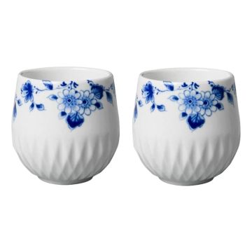 Koffie Kopje "Blauw Vouw", set van 2 