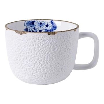 Cappuccino Kopje met oor "Blauwe Bloesem"