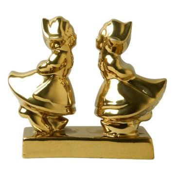 Kussend Paar Vrouw-Vrouw - Goud, 8 cm 