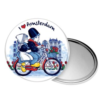 Pocket mirror "I Love Amsterdam"