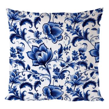 Kussensloop "Delfts Blauwe Bloemen"