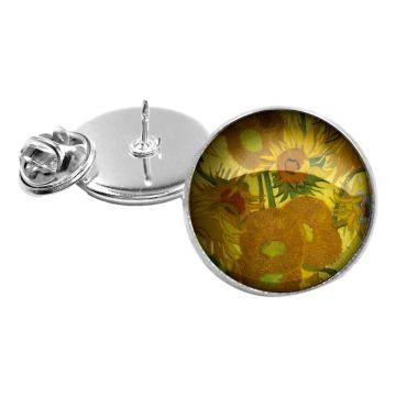 Lapel Pin Glas Van Gogh Zonnebloemen