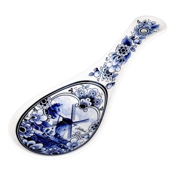 Lepelhouder - Delfts Blauw Motief met Molen (25 cm)
