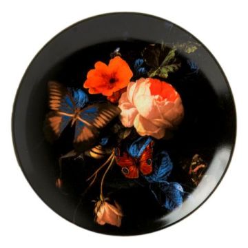 Bord Stilleven met vlinders, 20 cm
