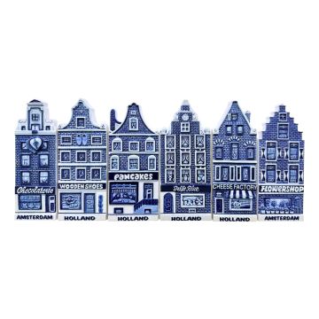 Magneetset 6 Grachtenhuisjes 