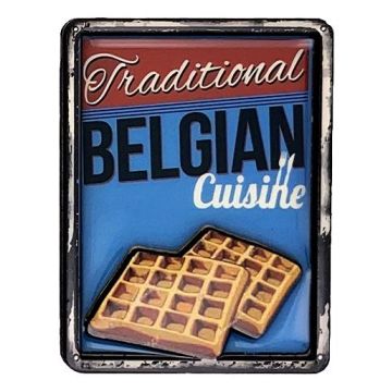 Belgian Cuisine Waffles Fridge Magnet