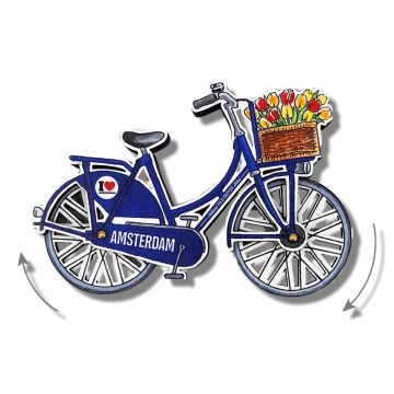 Magneet "Hollandse Blauwe Fiets" 
