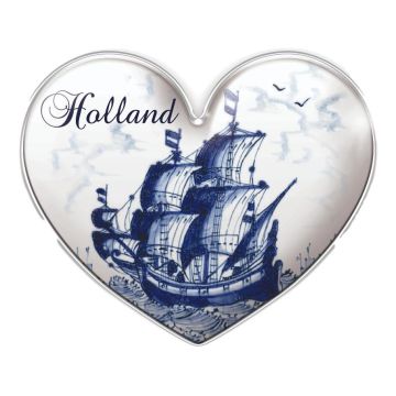 Magneet Hart Boot Blauw