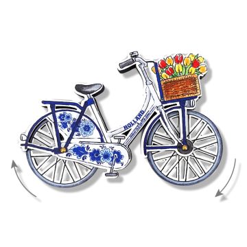 Magneet "Holland Delfts Blauwe Fiets" 