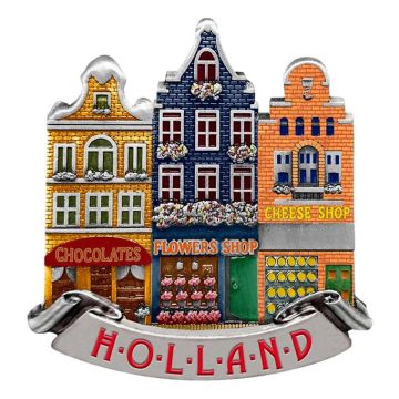 Magneet Holland 3 Grachtenhuisjes 