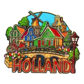 Magneet Epoxy Cityvibes huisjes Holland