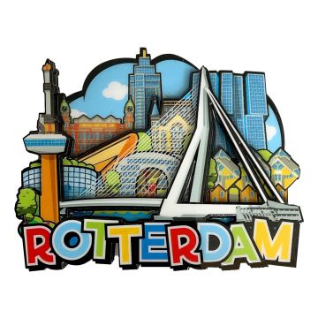 Koelkastmagneet Rotterdam - Cartoon