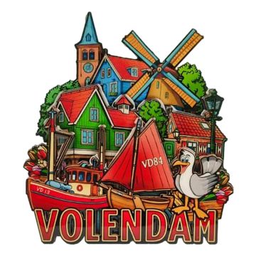 Koelkastmagneet 'City Vibes' Volendam 