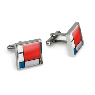 Manchetknopen Mondriaan, in cadeaudoosje
